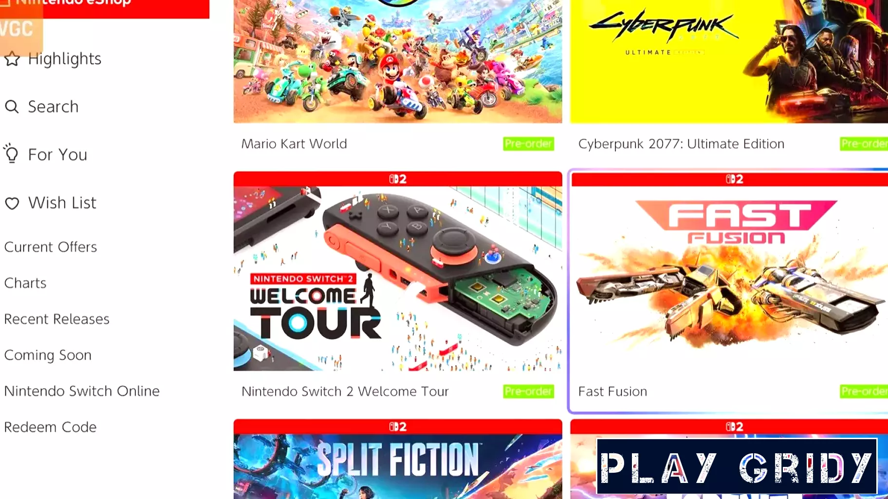 First Glimpse of the Nintendo Switch 2 eShop